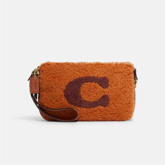 Coach Nolita 19 in shearling with Coach motif NWT - Picture 2 of 6